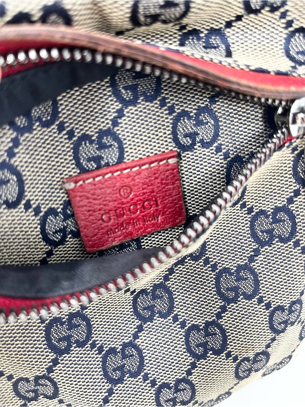Gucci Interlocking GG Logo Monogram Belt Bum Bag Crossbody Purse Brown Canvas - Picture 7 of 13